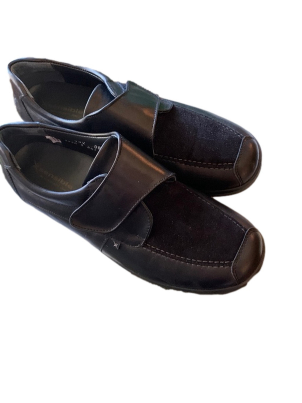 XSensible - NWOT black leather and suede shoes uk 6.5